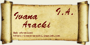 Ivana Aracki vizit kartica